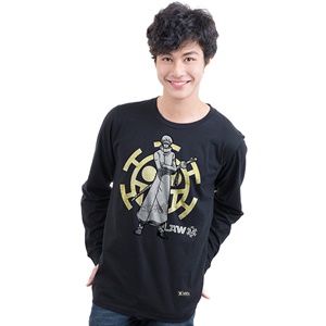 DOP-235L-BK-S เสื้อแขนยาววันพีซ Law สีดำ DOP-235L-BK-S เสื้อแขนยาววันพีซ Law สีดำ