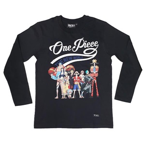 DOP-273L-BK-XL เสื้อแขนยาววันพีซ ลาย กลุ่มโจรสลัดหมวกฟาง สีดำ 1 DOP-273L-BK-XL เสื้อแขนยาววันพีซ ลาย กลุ่มโจรสลัดหมวกฟาง สีดำ 1