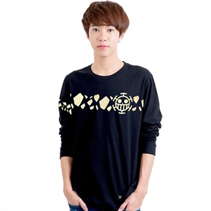 DOP-450L-BK-XL เสื้อแขนยาววันพีซ ลาย Law สีดำ DOP-450L-BK-XL เสื้อแขนยาววันพีซ ลาย Law สีดำ