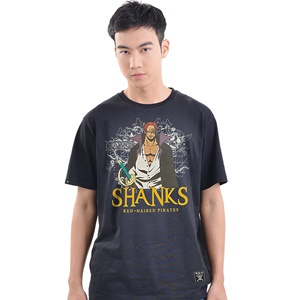 DOP-935-BK-S เสื้อยืดวันพีซ ลาย Shanks สีดำ DOP-935-BK-S เสื้อยืดวันพีซ ลาย Shanks สีดำ