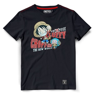 DOP-632-BK-S เสื้อยืดวันพีซ ลาย Luffy&Chopper สีดำ DOP-632-BK-S เสื้อยืดวันพีซ ลาย Luffy&Chopper สีดำ