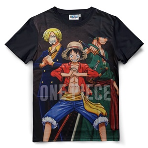 DOP-940-L เสื้อยืดสกรีนลายเต็มตัว วันพีซ ลาย Luffy,Zoro,Sanji DOP-940-L เสื้อยืดสกรีนลายเต็มตัว วันพีซ ลาย Luffy,Zoro,Sanji