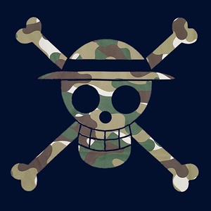 DOP-903-NV-XL Tees OP Military Icon Luffy กรม 2 DOP-903-NV-XL Tees OP Military Icon Luffy กรม 2