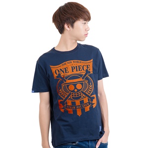 DOP-936-NV-S เสื้อยืดวันพีซ ลาย Icon Luffy สีกรม DOP-936-NV-S เสื้อยืดวันพีซ ลาย Icon Luffy สีกรม