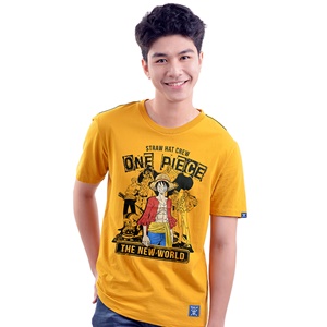 DOP-901-YE-S เสื้อยืดวันพีซ ลาย The new world สีเหลือง DOP-901-YE-S เสื้อยืดวันพีซ ลาย The new world สีเหลือง