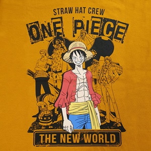 DOP-901-YE-S เสื้อยืดวันพีซ ลาย The new world สีเหลือง 1 DOP-901-YE-S เสื้อยืดวันพีซ ลาย The new world สีเหลือง 1