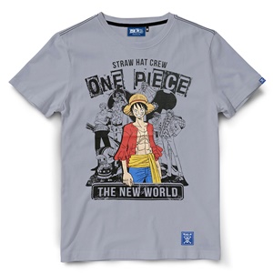 DOP-901-GY-M เสื้อยืดวันพีซ ลาย The new world สีเทา DOP-901-GY-M เสื้อยืดวันพีซ ลาย The new world สีเทา