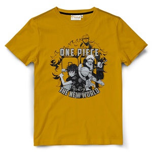 DOP-972-YE-L เสื้อยืดวันพีซ ลาย The new world สีเหลือง DOP-972-YE-L เสื้อยืดวันพีซ ลาย The new world สีเหลือง