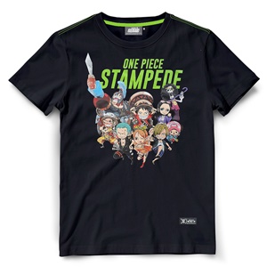 DOP-1120-BK-L เสื้อยืดวันพีซ ลาย Stampede SHC สีดำ DOP-1120-BK-L เสื้อยืดวันพีซ ลาย Stampede SHC สีดำ