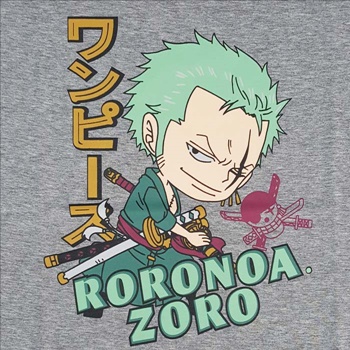DOP-618-GY-XL Tees OP SD Zoro สีเทา 0 DOP-618-GY-XL Tees OP SD Zoro สีเทา 0