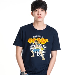 DOP-541-NV-M Tees OP Luffy สีกรม DOP-541-NV-M Tees OP Luffy สีกรม