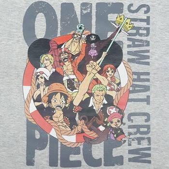 DOP-546-GY-S T-Shirt Oepiece Straw Hat Crew Grey สีเทา 0 DOP-546-GY-S T-Shirt Oepiece Straw Hat Crew Grey สีเทา 0