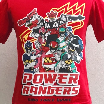 PWR-003-RD-6 T-Shirt Kid Power ranger สีแดง 0 PWR-003-RD-6 T-Shirt Kid Power ranger สีแดง 0