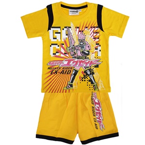 EX-AID-005-YY-M setเสื้อ+กางเกงขาสั้น EX-AID สีเหลือง EX-AID-005-YY-M setเสื้อ+กางเกงขาสั้น EX-AID สีเหลือง