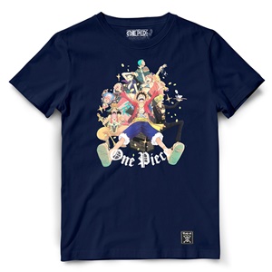 DOP-622-NV-S เสื้อยืดวันพีซ ลาย Staw hat crew สีกรม 2 DOP-622-NV-S เสื้อยืดวันพีซ ลาย Staw hat crew สีกรม 2