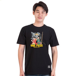 DOP-626-BK-S เสื้อยืดวันพีซ ลาย Luffy & Zoro สีดำ DOP-626-BK-S เสื้อยืดวันพีซ ลาย Luffy & Zoro สีดำ