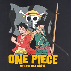 DOP-626-BK-S เสื้อยืดวันพีซ ลาย Luffy & Zoro สีดำ 1 DOP-626-BK-S เสื้อยืดวันพีซ ลาย Luffy & Zoro สีดำ 1