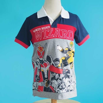 MRWZ-010-M Polo MR Wizard KID เสื้อโปโลเด็ก มาสค์ไรเดอร์ วิซาร์ด MRWZ-010-M Polo MR Wizard KID เสื้อโปโลเด็ก มาสค์ไรเดอร์ วิซาร์ด