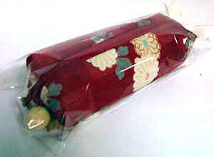 กระเป๋าสตรี : กระเป๋ากล่อง ลายดอกซากุระสีขาวพื้นแดงมีลายในตัวผ้า 2